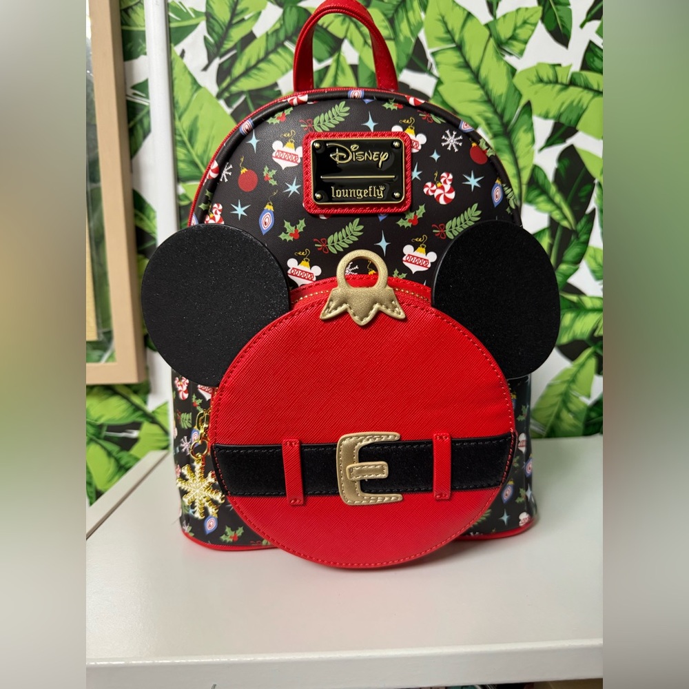 Disney Loungefly - Mickey Ears Holiday Ornament Backpack.